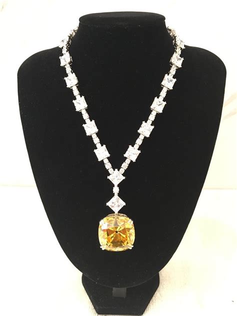 tiffany yellow diamond necklace cubic zirconia replica|An Introduction to Imitation Diamonds & Other Gems .